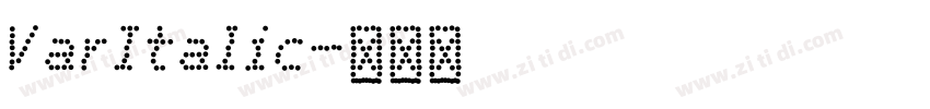 VarItalic字体转换