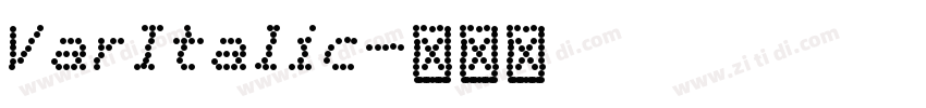 VarItalic字体转换