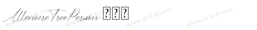 AllenoireFreePerson字体转换