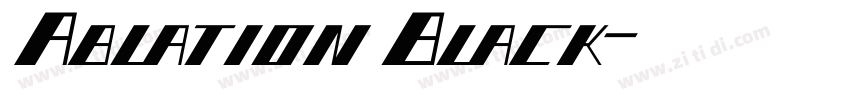 AblationBlack字体转换