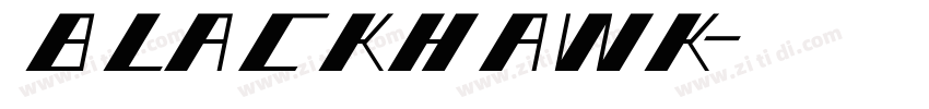 BLACKHAWK字体转换