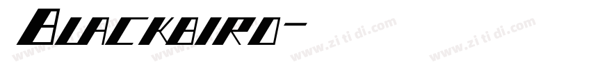 Blackbird字体转换