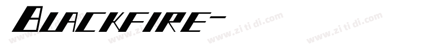 Blackfire字体转换