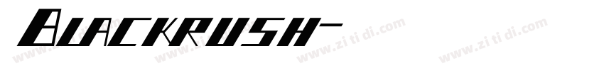 Blackrush字体转换