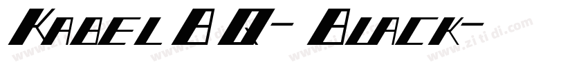 KabelBQ-Black字体转换