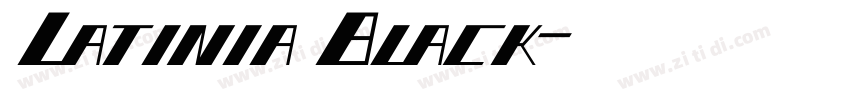 LatiniaBlack字体转换