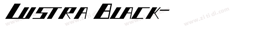 LustraBlack字体转换