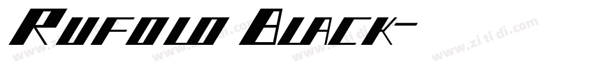 RufoloBlack字体转换