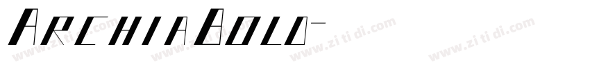 ArchiaBold字体转换