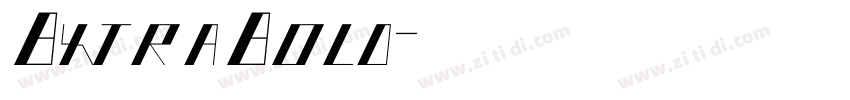 BxtraBold字体转换