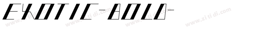 EXOTIC-BOLD字体转换