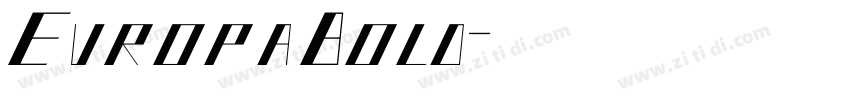 EvropaBold字体转换