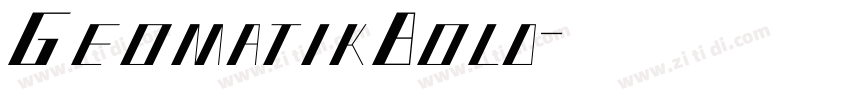 GeomatikBold字体转换