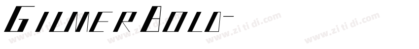 GilmerBold字体转换