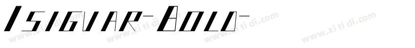 Isigvar-Bold字体转换