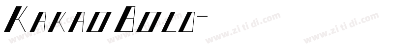 KakaoBold字体转换