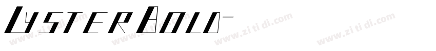 LysterBold字体转换