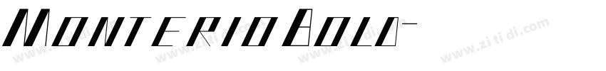 MonterioBold字体转换