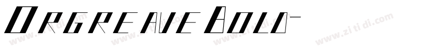 OrgreaveBold字体转换