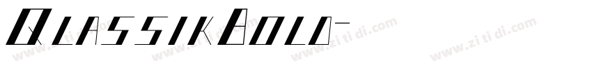 QlassikBold字体转换