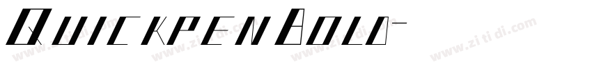 QuickpenBold字体转换