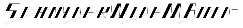 SchnyderWideMBold字体转换