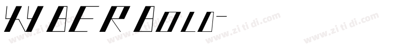 XYBERBold字体转换
