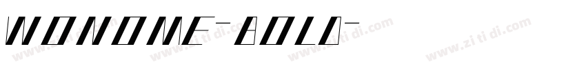 wonome-bold字体转换