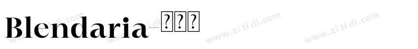 Blendaria字体转换