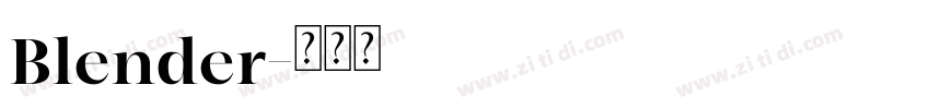 Blender字体转换