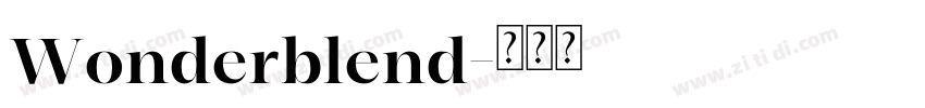 Wonderblend字体转换