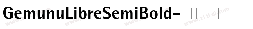 GemunuLibreSemiBold字体转换