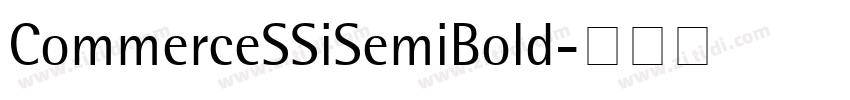 CommerceSSiSemiBold字体转换