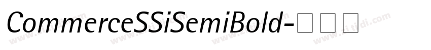 CommerceSSiSemiBold字体转换