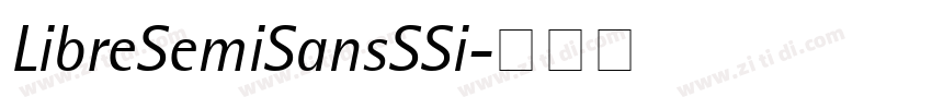 LibreSemiSansSSi字体转换