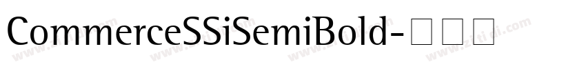 CommerceSSiSemiBold字体转换