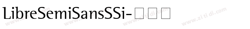LibreSemiSansSSi字体转换