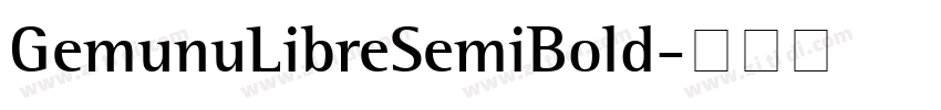 GemunuLibreSemiBold字体转换