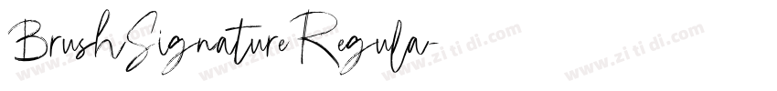 BrushSignatureRegula字体转换