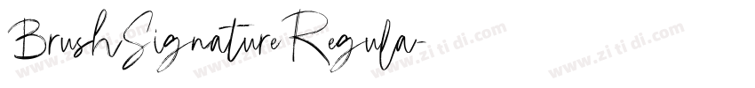 BrushSignatureRegula字体转换