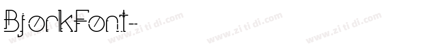 BjorkFont字体转换
