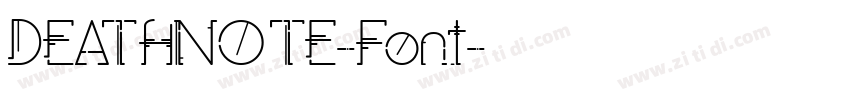 DEATHNOTE-Font字体转换