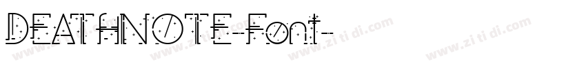 DEATHNOTE-Font字体转换