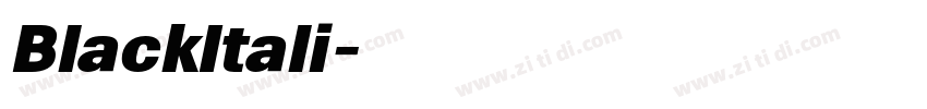 BlackItali字体转换