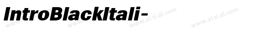 IntroBlackItali字体转换