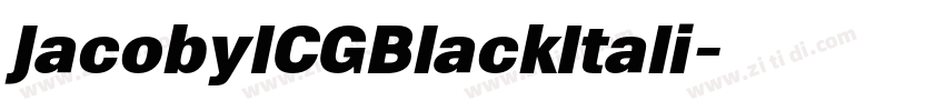 JacobyICGBlackItali字体转换