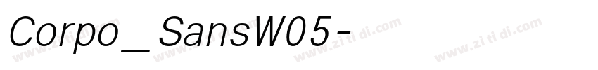 Corpo_SansW05字体转换