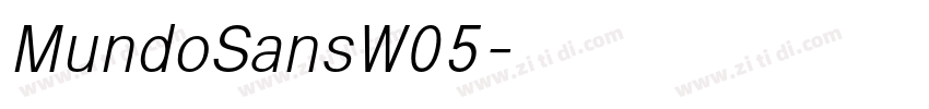 MundoSansW05字体转换