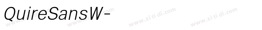 QuireSansW字体转换