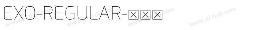 EXO-REGULAR字体转换